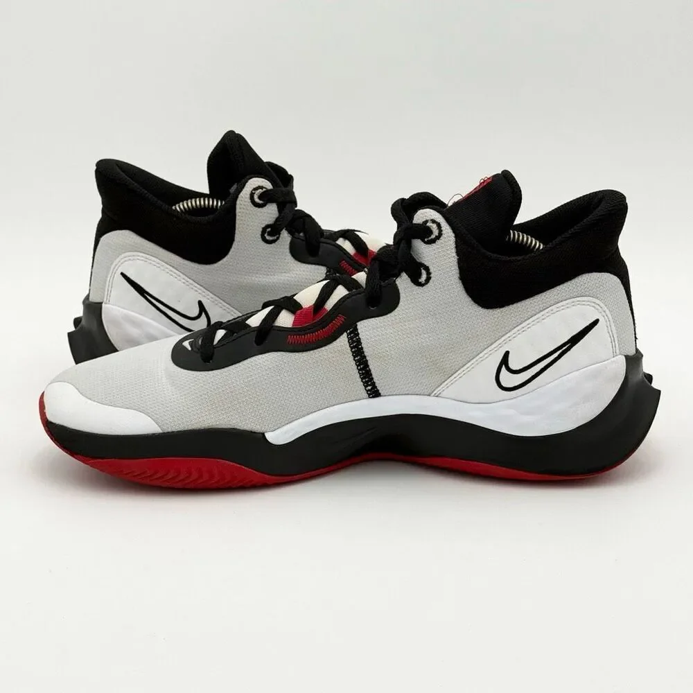 Nike Men’s Renew Elevate 3 Basketball Sneakers in Black White Red Colorway - US